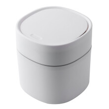 Caixote Do Lixo de Mesa com Tampa Aberta de PressãO Pequena Lixeira de Canto Redondo Graciosa Lixeira para Casa B