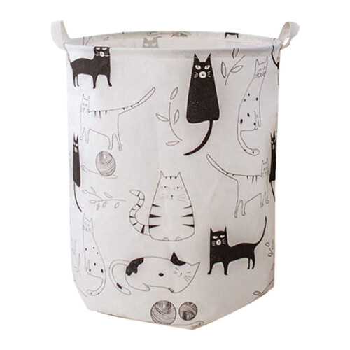 Laundry Basket Hamper Storage Bin Organization Collapsible Laundry Basket Cat Print Toy Storage Box 1