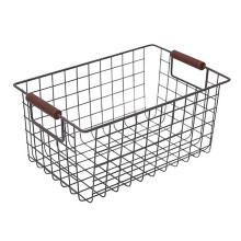 Cestino Portaoggetti nel Ferro Battuto Giapponese Semplice da Bagno Organizzatore di Snack Porta Libri Portaoggetti da Cucina Contenitore L