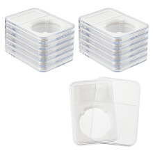 14Pcs Coin Slab Snap Display Holder, 37mm White Coin Cases for Collectors Coin Display Box Plastic Dollar Coin Holder