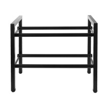 Zapatero Extensible de 2 Niveles, Apilable y Ajustable para Armario, Organizador de Zapatos de Metal para Entrada.