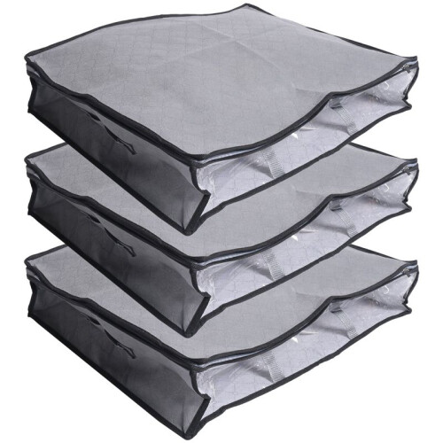 3 Pack Storage Bins Clothes Storage,Foldable Blanket Storage Bags, Under Bed Storage Containers for Organizing,Clothing 1