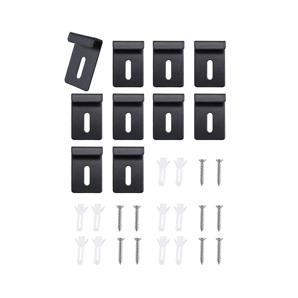10Pcs Metal Mirror Clips Wide Channel Mirror Hanger Clip Kit Large Heavy Retainer Clips For Mirrors With Screw Clips 6031577662807