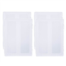 4 Pack A4 File Portable Project Case,Plastic Storage Box for 8.5x11In Letter Paper, Scrapbook Documents Magazines Holder