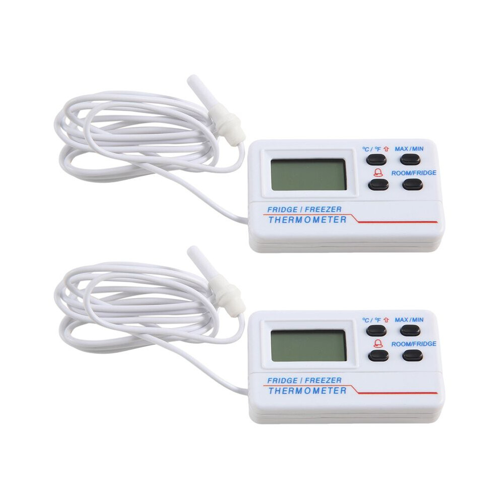 Freezer Thermometer Double Temperature Alarm Indoor Digital Display Electronic Household Refrigerator Thermometer
