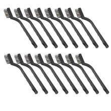 60 Stuks Staalborstel RVS Borstel Kleine Borstel voor Het Reinigen van Lasslakken en Roestgereedschappen, Zwart, 6,7 Inch