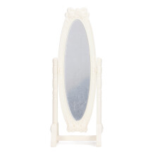 High Detail Simulated Lifelike Appearance Doll House Dressing Mirror Smooth Surface Fine Workmanship Miniature Floor Standing Mirror Collector's