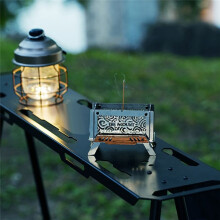 ISE MOUNT  Charcoal Stove Stainless Steel Camping Firewood Stove Rack Desktop Decoration Incense Burner Aromatherapy Stove
