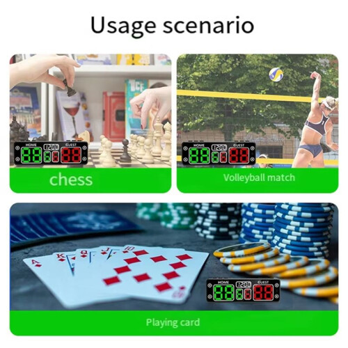 Digital Scoreboard with Countdown Timer LED Scoreboard Electronic Scoreboard for Referee Scoreboards & Timer 2