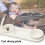 (White) Kids Stroller Snack Tray with Cup Holder 3