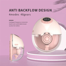 Verbesserte Tragbare Milchpumpe, Tragbarer Freihändiger Milchsammler zum Stillen, Elektrische Milchpumpe, Rosa