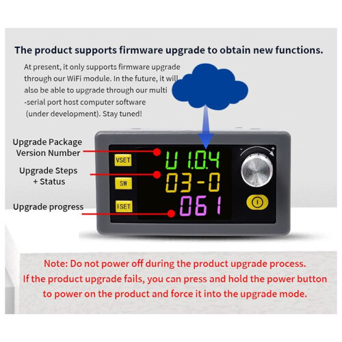 WIFI SK150 CNC Step-/Step-Down  Adjustable Voltage Regulated Power Supply Solar Charging Module 7A/150W WFPOW Module