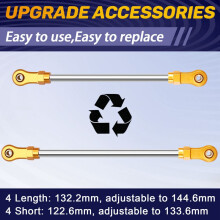 Kit di Tiranti Regolabili per Telaio di Aggiornamento Auto RC per Parti di Aggiornamento Auto RC 1/10 YK4016 Oro