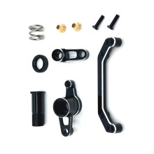 RC Car Upgrade Steering Assembly Kit for LC RACING 1/10 PTG-2 PTG-2R RC Car Upgrade Parts Black