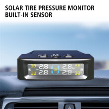 Temperature Warning Fuel Save Tire Pressure Monitoring System Solar TPMS 4 External Sensors Car Tyre Pressure Monitor A