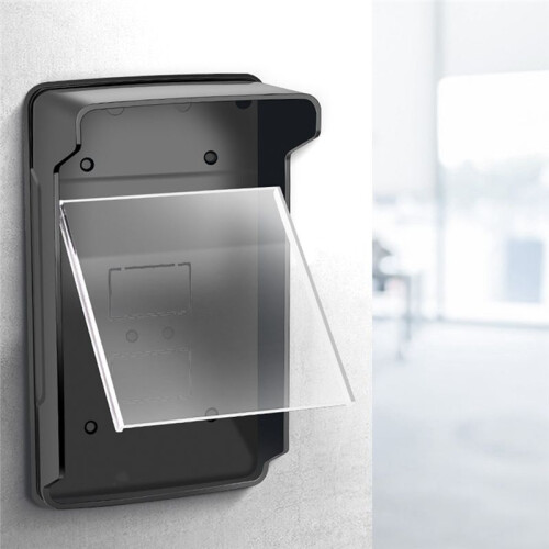 Outdoor Waterproof Cover Rain Proof Shell with Transparent Panel for Access Control System Face Recognition Machines