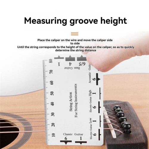 12pcs Plastics Caliper Guitar Chord Caliper Card Measuring Tool 2