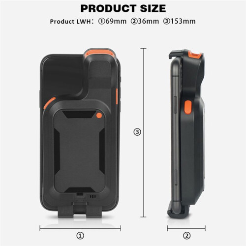2D Back Clip  Barcode Scanner Portable Barcode Reader Data Matrix 1D 2D QR Bar Code Scanner for  Phone 2