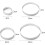 Set van 4 roestvrijstalen taartringen, ronde cakevorm (6-20 cm) 5