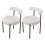 Living And Home (White) 2PCS Sherpa Fleece Upholstered Dining Chairs 3
