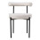 Living And Home (White) 2PCS Sherpa Fleece Upholstered Dining Chairs 4