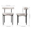 Living And Home (White) 2PCS Sherpa Fleece Upholstered Dining Chairs 6
