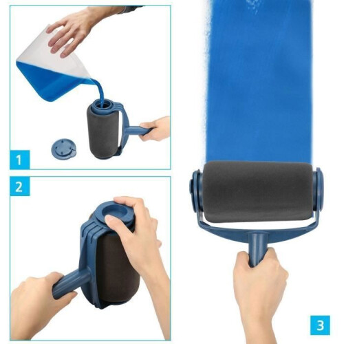 Ρολό βαφής - PAINT RUNNER PRO - Δοχείο - Αντισταλακτικό - Πλήρες κιτ - Μπλε 2