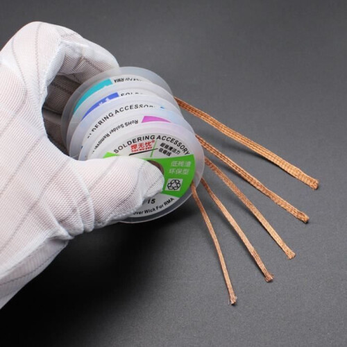 Σύρμα αποκόλλησης 3,5mm x 1,5m, φυτίλια, πλεξούδες, συλλίπασμα, εργαλείο επισκευής BGA 2