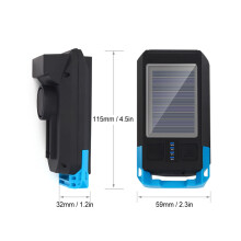 Solar Rechargeable Bike Headlight Waterproof 1000L / 600L / 800L Black