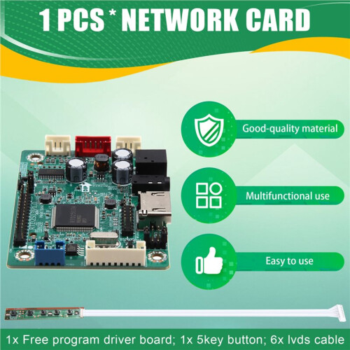 RTD2513  LCD Driver Board  to LVDS Controller Jump Cap Program +6pcs Lvds Cable Kit 30P 40P 1/2CH 6/8 BIT 1