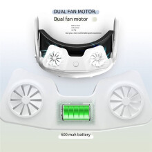 For Meta Quest 3 Air Circulation Face Cover with Cooling Fan VR Headset Replacement Facial Interface Mask for Quest3 B