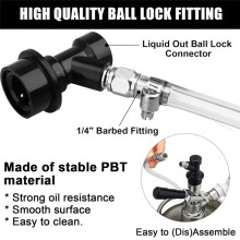 5 FT Lock Beer Assembly Kit,Tubing Lock Quick Disconnect for Cornelius Keg Beer Dispenser Soda