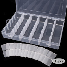 Plastic Storage Box,2 Pack 36 Grids Storage Container with Lid and Adjustable Dividers for Art DIY Diamond Painting