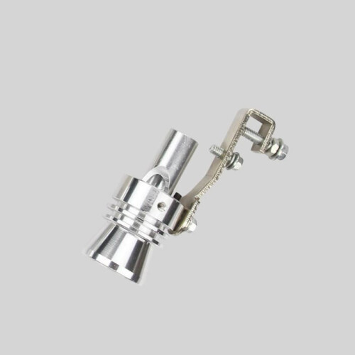 Universal Aluminum Alloy Turbo Whistle Roar Simulator για υπερμεγέθη σωλήνα εξάτμισης ασημί 2