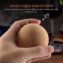 Wood Bottle Stopper,Wine Bottle Cork Cap Beer Bottle Corks, Wooden Cork Stopper for Wine Carafe Decanter Bottle