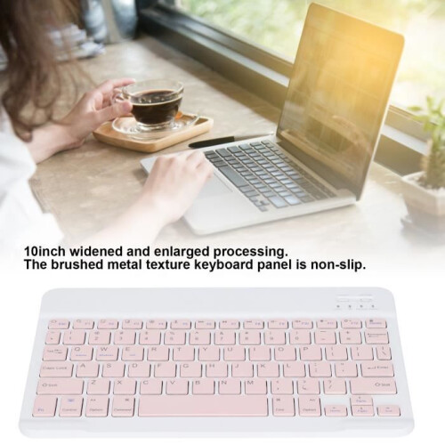 Teclado sem fio VINGVO para tablets de 10 polegadas, ultrafino, antiderrapante, portátil e rápido. 2