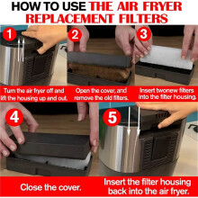 40 Stück Air Fryer Ersatzfilter für Pot Air Fryer   6QT Filter Können Gerüche und Ölrückstände Entfernen