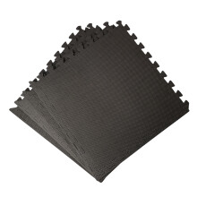 60cm x 60cm Samuel Alexander 32 Piece Eva Foam Protective Tile Floor Mats in Black