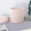 4pc Space-Saving  Desktop Trash Can with Lid - Cylindrical Tabletop Waste Bin, Easy to Clean Screw-Off 3