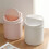 4pc Space-Saving  Desktop Trash Can with Lid - Cylindrical Tabletop Waste Bin, Easy to Clean Screw-Off 1