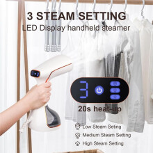 Portable Handheld Garment Steamer -Portable Fabric Steamer with Removable Water Tank Ideal for Home&Travel Use Black(EU)