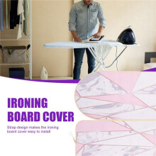 140x49CM Fabric Marbling Ironing Board Cover Protective Press Iron Folding for Ironing Cloth Guard Protect Delicate Garment Easy Fitted 3