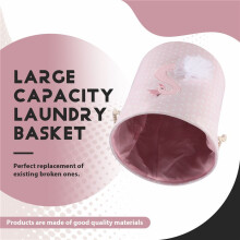 Dirty Laundry Basket Swan Organizer Basket Drawstring Storage Baskets for Toys Books D35XH40cm Swan Pattern