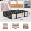 Storage Bins, Under Bed Storage Containers, Foldable Clothes Storage Box, Storage Organizer, with Handles Clothing 2 Pcs 2