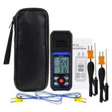 Thermokoppelthermometer Digitale K-Type Thermometer met 4 Thermokoppels, -328-2500 Meetbereik HVAC-Thermometer