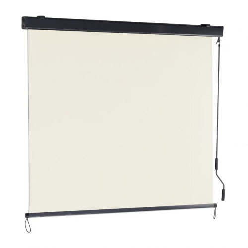 Tenda da sole verticale beige con manovella