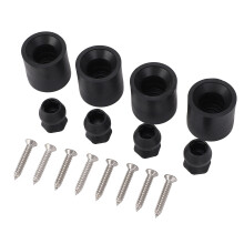 Kit de topes de puerta de goma de perfil bajo para autocaravanas y remolques para caballos Previene el tambaleo de la puerta