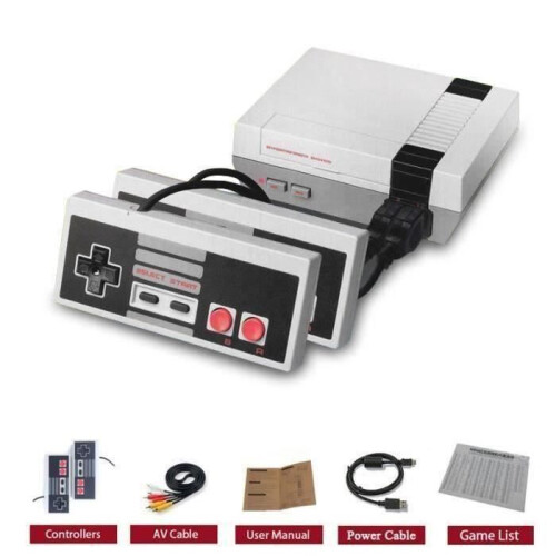 Klassieke gameconsole L1154 NES Mini Game Console + 500 ingebouwde spellen met 2 retro NES-gamepadcontrollers 2