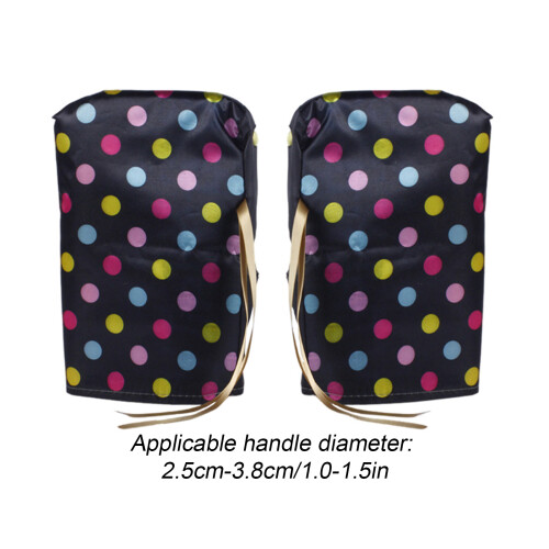 (Polka Dots) Winter Motorcycle Handlebar Muffs - Waterproof & Windproof 1