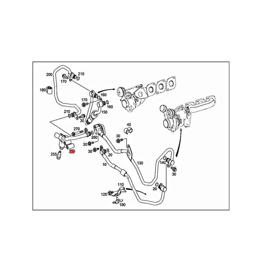 2X A1572000151 A1572000051 Car Coolant Water Pipe Hose 1572000151 1572000051 For Sl63 Amg R231 2016 M157 6032533878539